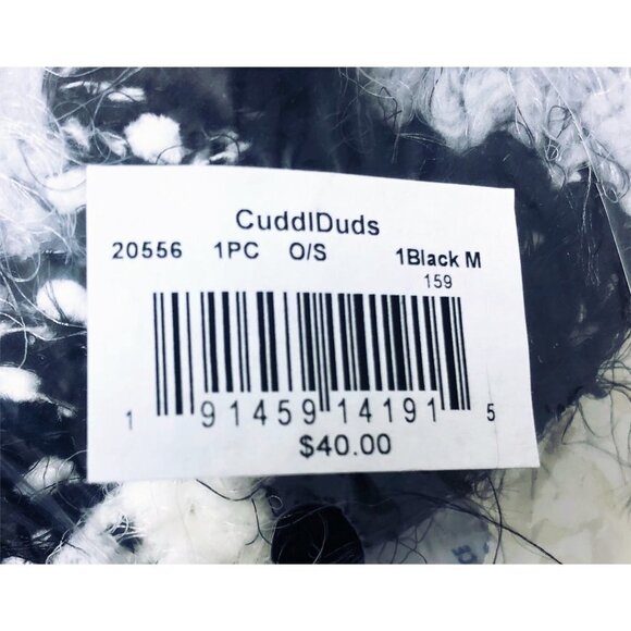 Cuddl Duds Womens Black White Striped Soft Chunky Knit Infinity Scarf New - Picture 7 of 10